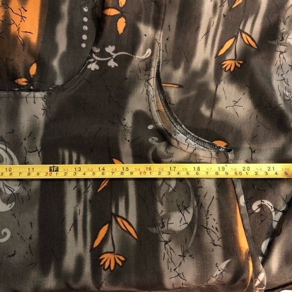 Elegant Sleeveless Maxi Dress - Black and Orange Size Medium Made In U.S.A - Picture 9 of 11